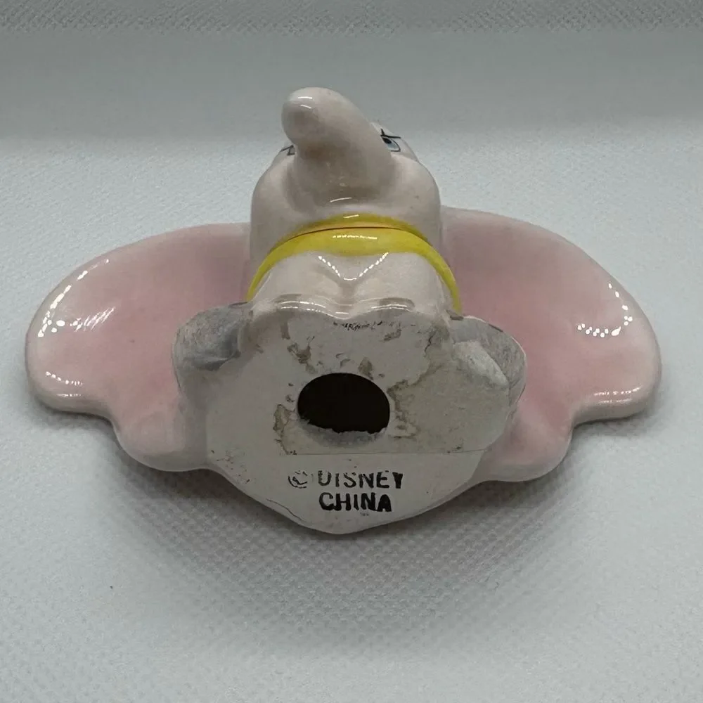 Vintage Disney Ceramic Dumbo the Elephant Collectible Figure approx. 2.5” tall